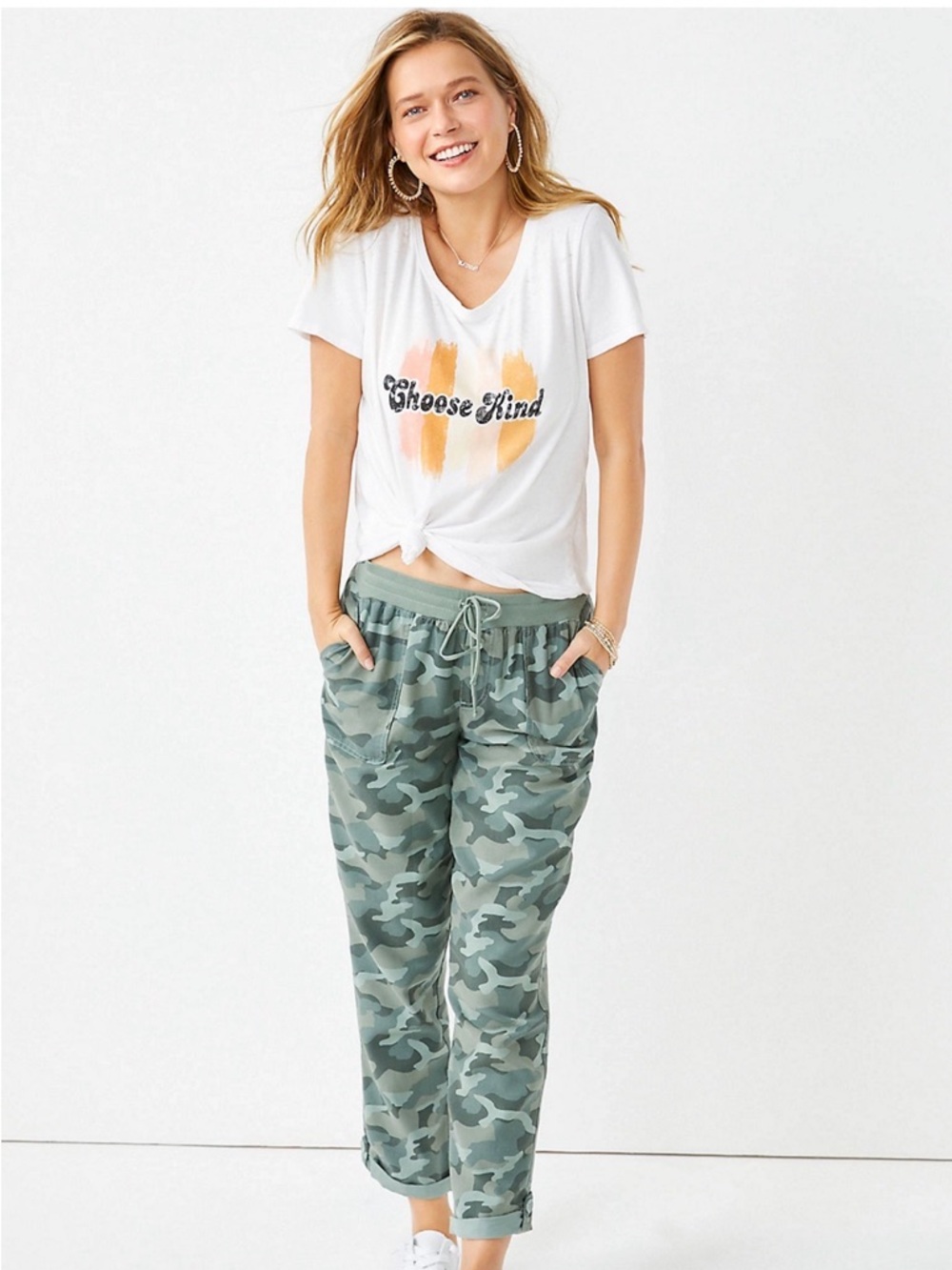Maurices Olive Camo Weekender Pants